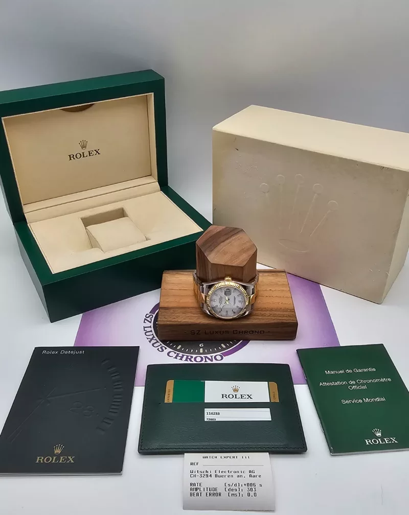 Rolex Datejust 36 Stahl/Gold Roulette Date Ref. 116233 Full Set