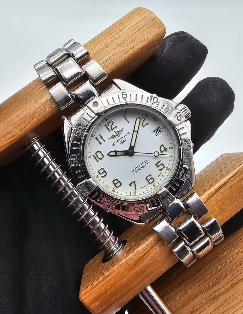 Breitling Colt Automatik 38mm white Dial Ref. A17035 Full Set