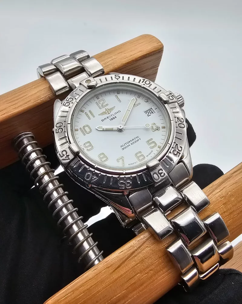 Breitling Colt Automatik 38mm white Dial Ref. A17035 Full Set