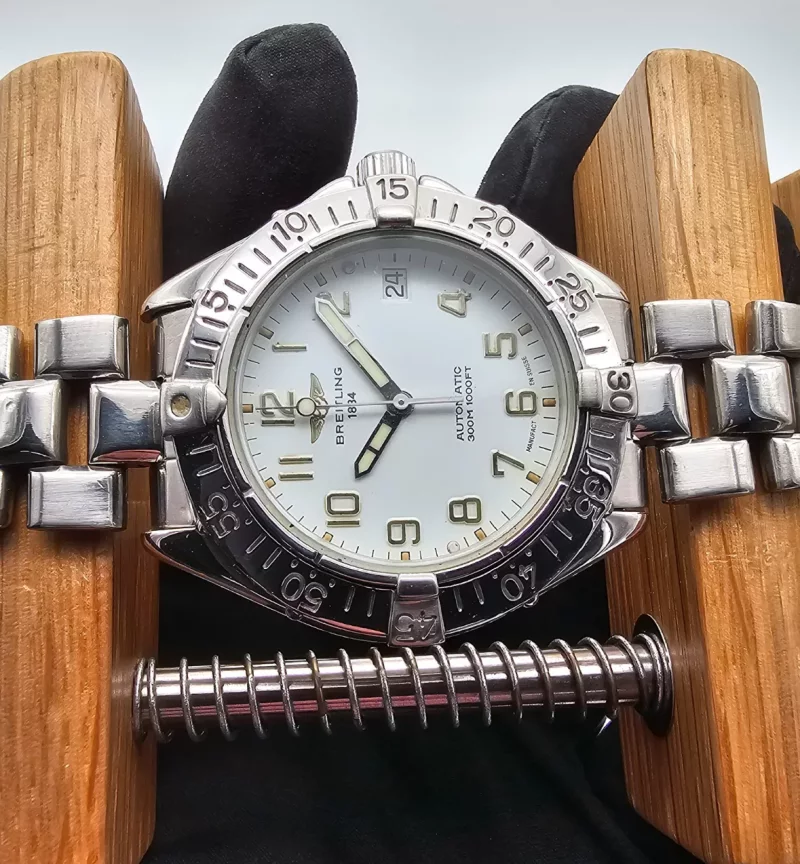 Breitling Colt Automatik 38mm white Dial Ref. A17035 Full Set