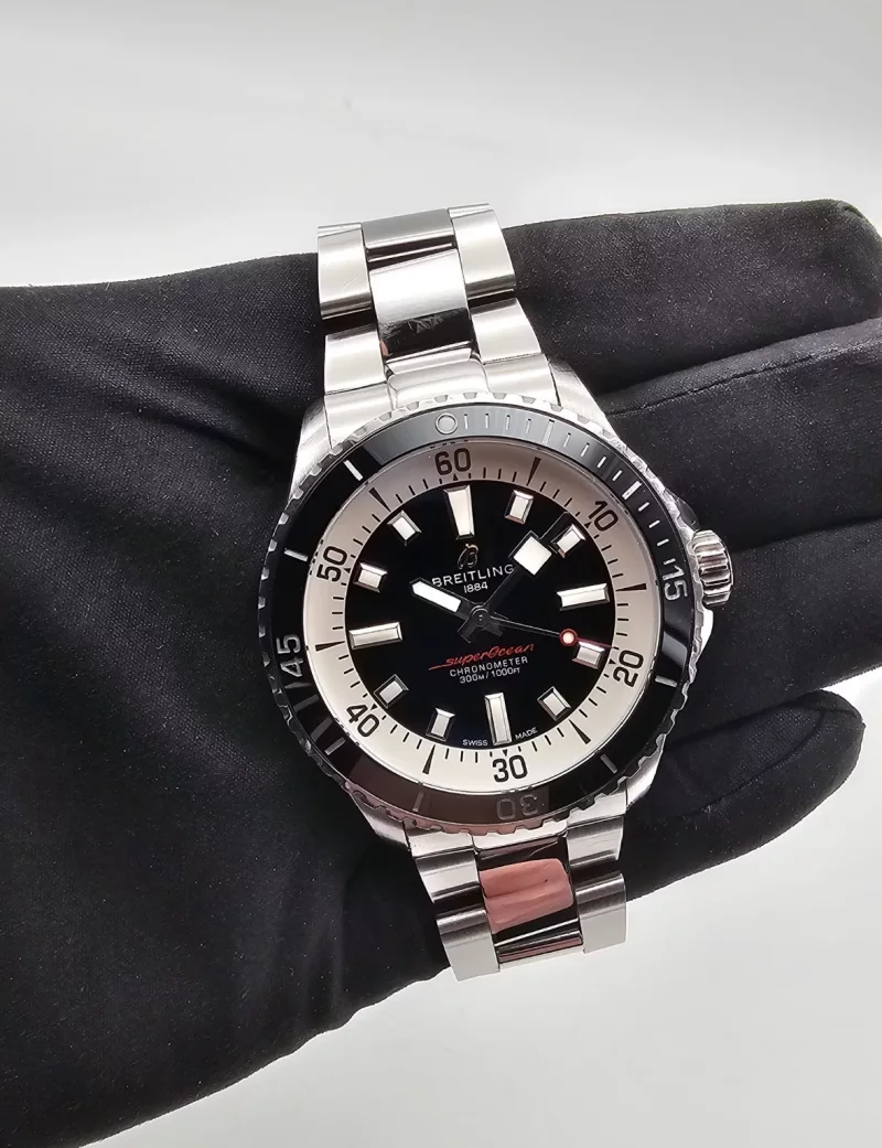Breitling SuperOcean 42 black Full Set 2025 Stahl + Kautschuk
