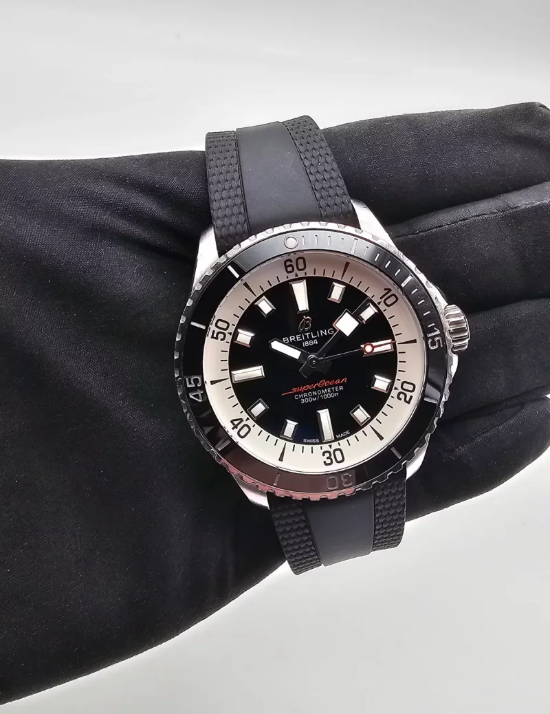 Breitling SuperOcean 42 black Full Set 2025 Stahl + Kautschuk