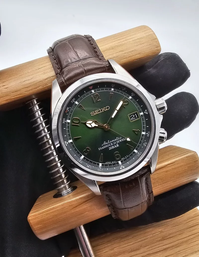Seiko Alpinist 38mm green Dial Automatik Full Set