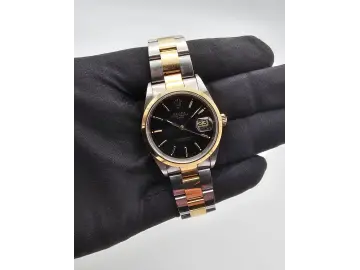 Rolex Oyster Perpetual Date 18k Stahl/Gold No Holes Full Set LC100